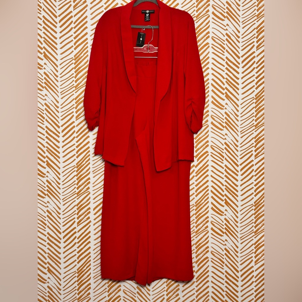 Ashley Stewart Vibrant Red Pantsuit